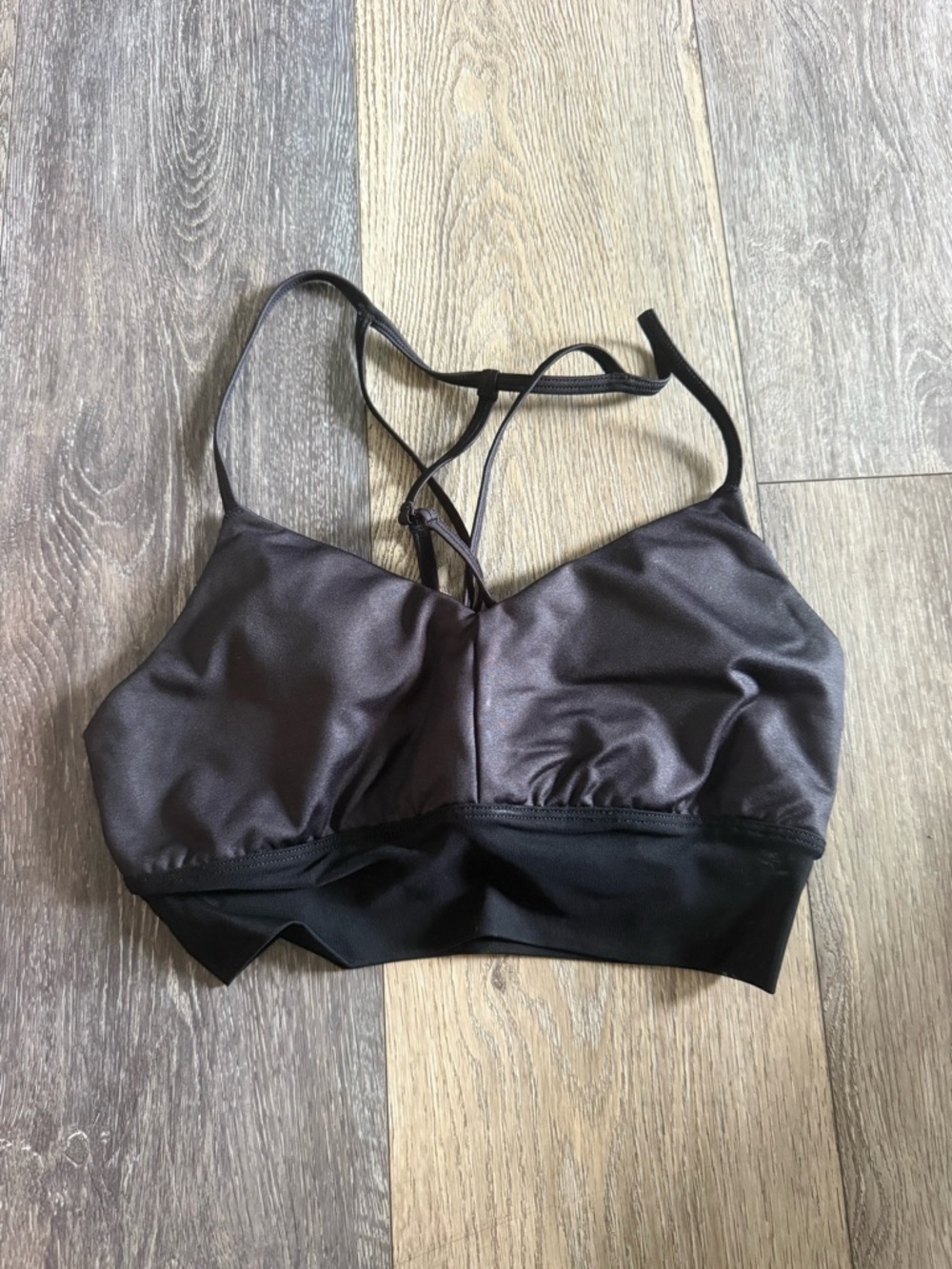Black ALO sports bra with Strappy Back - Womens Intimates